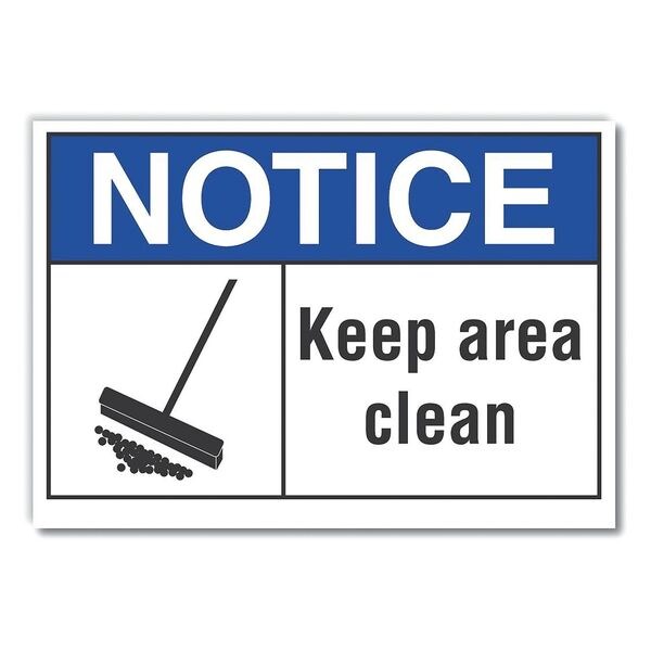 Notice Sign, 7 in H, 10 in W, Reflective Sheeting, Vertical Rectangle, English, LCU5-0023-RD_10X7