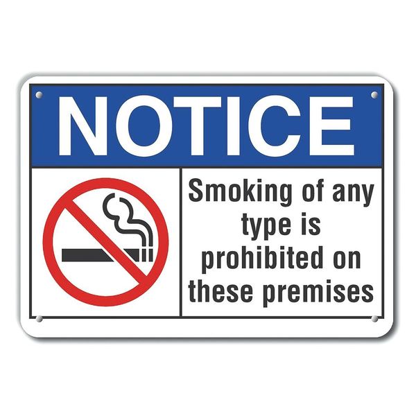 Plastic No Smoking Notice Sign, 10