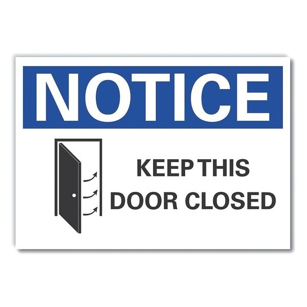 Keep This Door Notice, Decal, 14