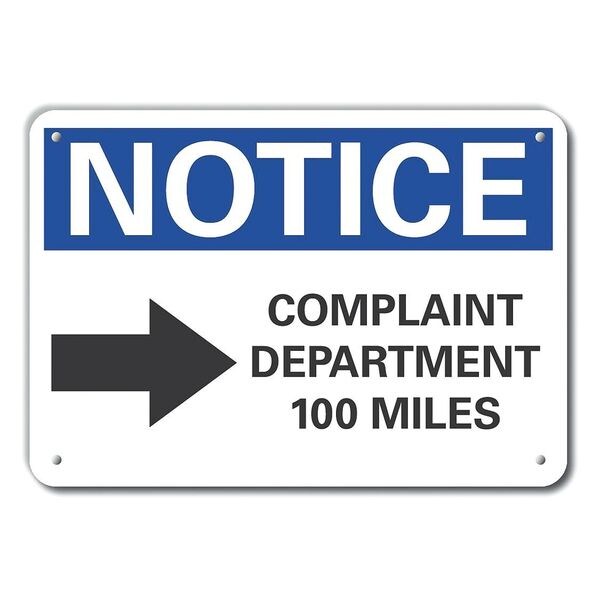 Complaint Notice, Reflctve, Decal, 14