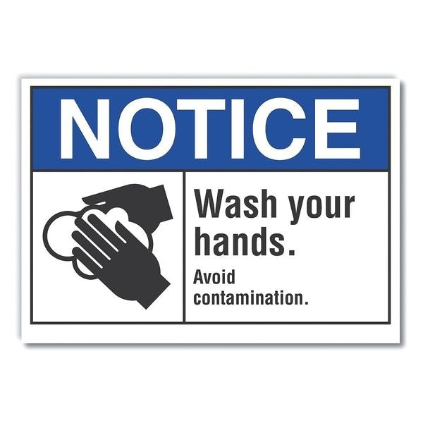 Wash Your Hands Notice, Decal, 14
