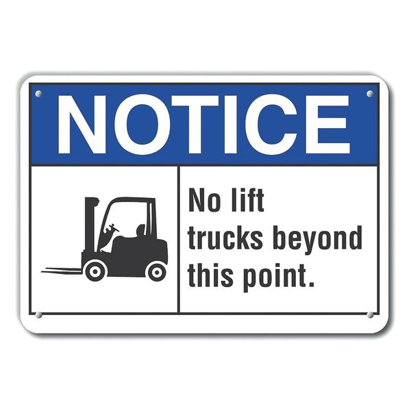 Caution Sign, 7 in H, 10 in W, Aluminum, Vertical Rectangle, English, LCU5-0038-NA_10X7