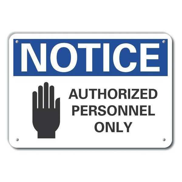 Authorized Notice, Aluminum, 14