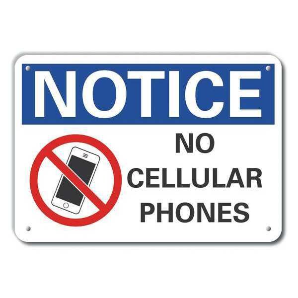 No Cellular Notice, Aluminum, 14
