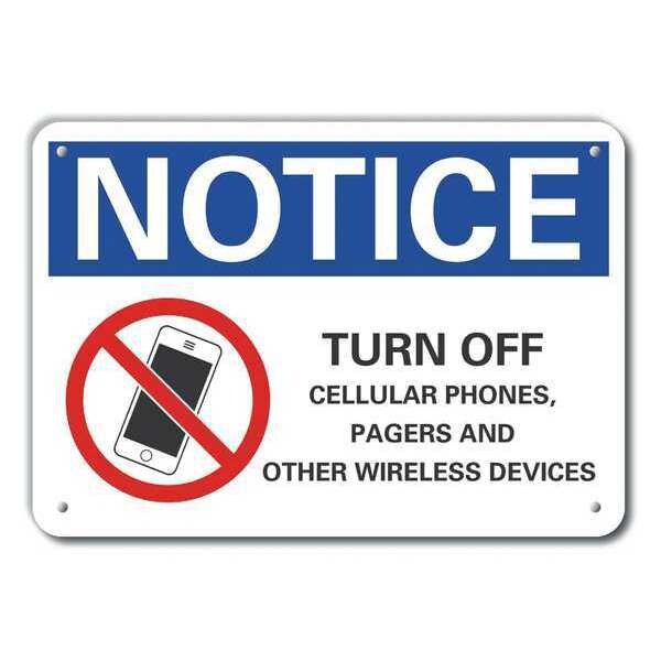 Turn off Cellular Notice, Plastic, 10