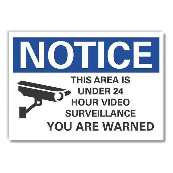 Notice Sign, 10 in H, 14 in W, Non-PVC Polymer, Horizontal Rectangle, English, LCU5-0054-ED_14x10