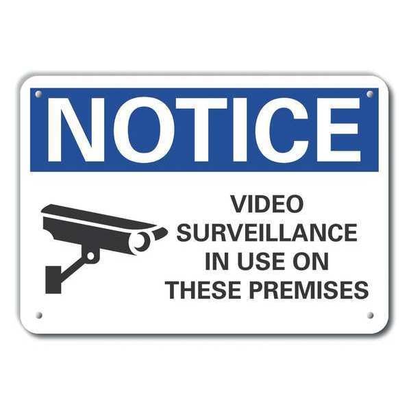 Video Surveillance Notice, Aluminm, 10