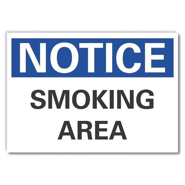 Smoking Area Notice Label, 10