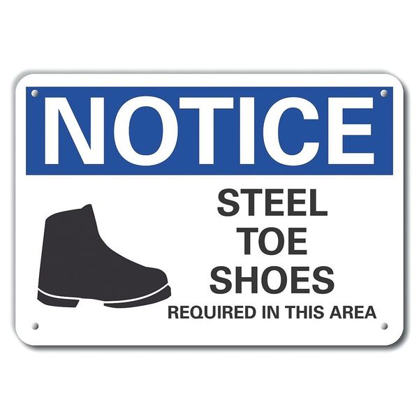 Steel toe Notice, Alumnm, Reflctv, 14