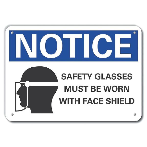 Notice Safety, Reflective, Aluminum, 10
