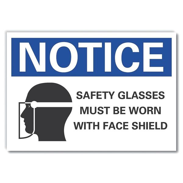 Safety Glasses Notice, Decal, 7