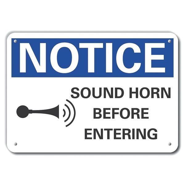 Caution Sign, 7 in H, 10 in W, Plastic, Vertical Rectangle, English, LCU5-0075-NP_10X7