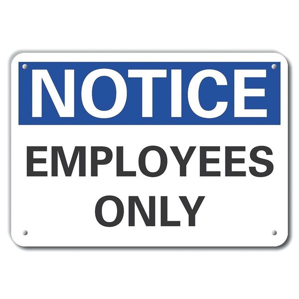 Employees Only Notice, Plastic, 10