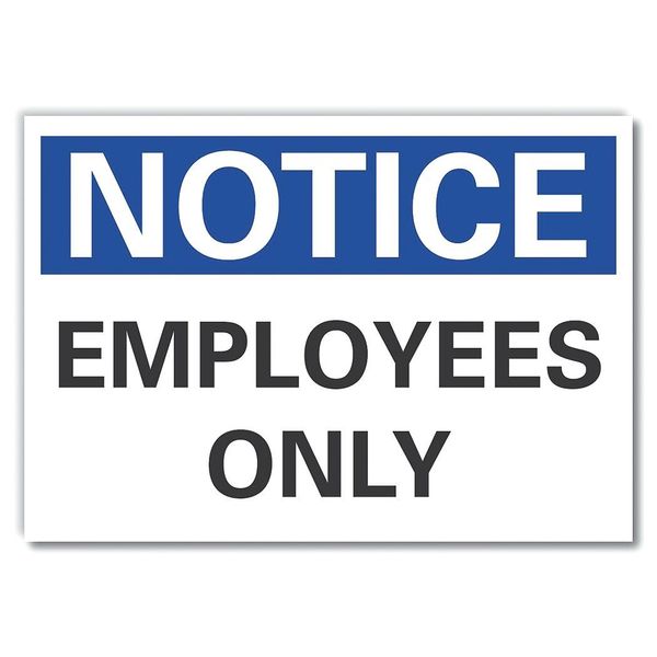 Employees Notice, Decal, Reflective, 7