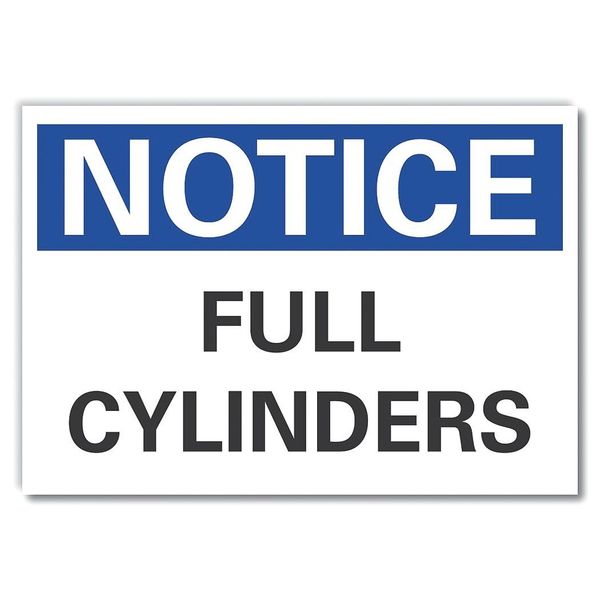 Notice Sign, 3 1/2 in H, 5 in W, Horizontal Rectangle, English, LCU5-0091-RD_5X3.5