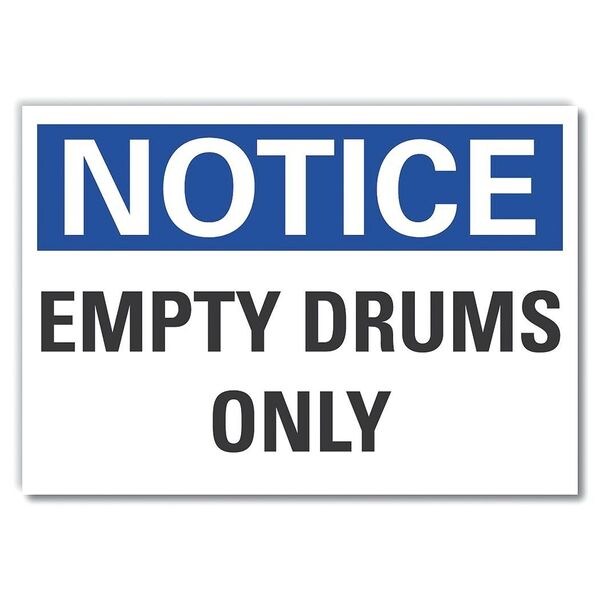 Storage Notice Label, 5 in Height, 7 in Width, Polyester, Horizontal Rectangle, English