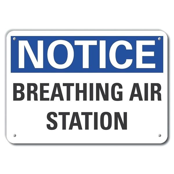 Notice Sign, 10 in H, 14 in W, Plastic, Horizontal Rectangle, English, LCU5-0114-NP_14X10