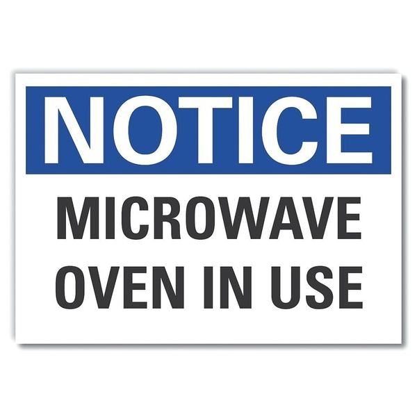 Notice Sign, 10 in H, 14 in W, Non-PVC Polymer, Horizontal Rectangle, LCU5-0117-ED_14x10