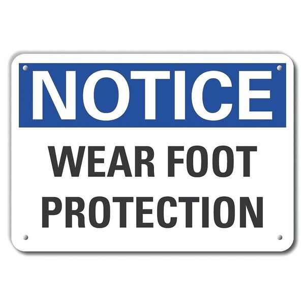 Wear Foot Notice, Plastic, 10