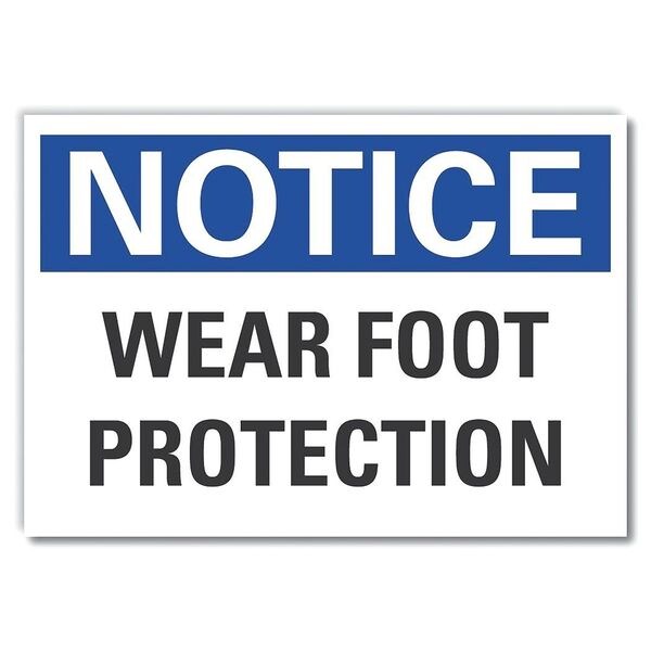 Wear Foot Notice, Reflectve, Decal, 14