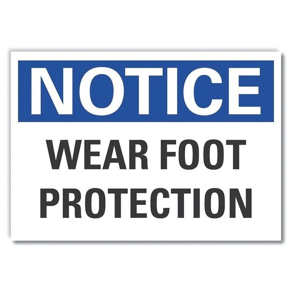 Wear Foot Notice, Decal, 5