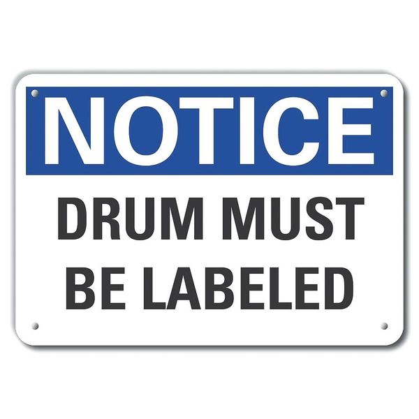 Reflective  Hazardous Materials Notice Sign, 7 in Height, 10 in Width, Aluminum, Vertical Rectangle
