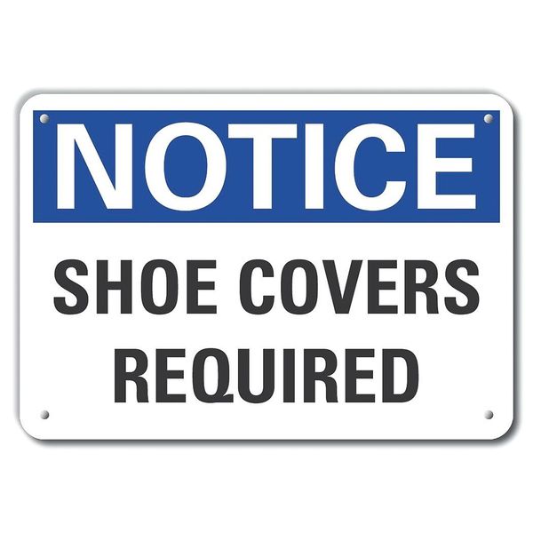 Shoe Covers Notice, Plastic, 14