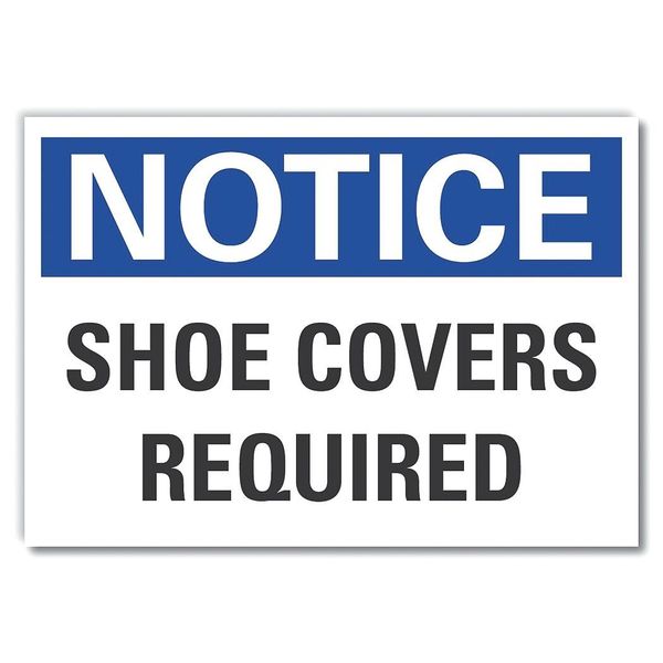 Shoe Covers Notice, Decal, Reflctv, 5