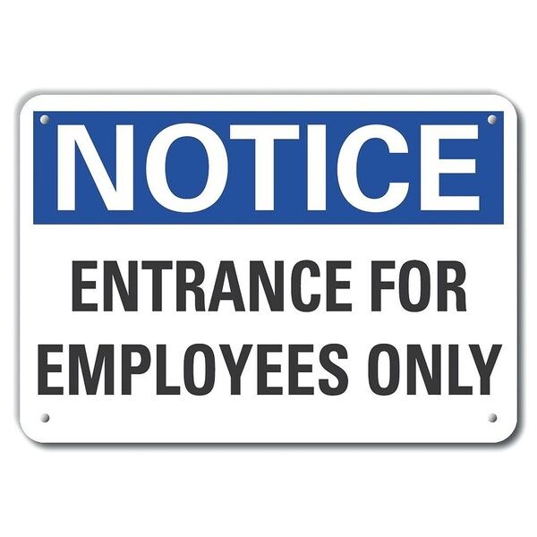 Entrance Notice, Plastic, 10