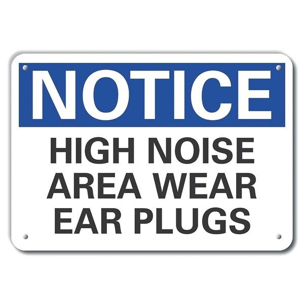 High Noise area Notice, Aluminum, 10
