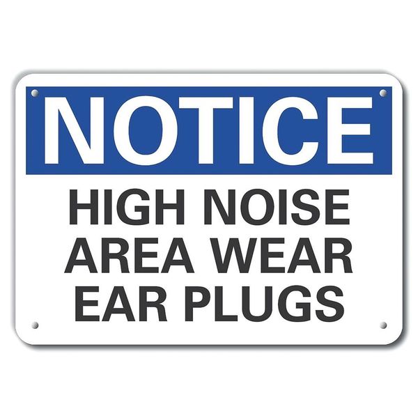 High Noise Notice, Aluminum, 10