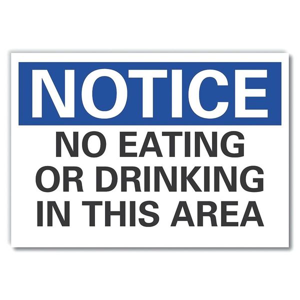 No Eating Or Notice, Reflctv, Decal, 10