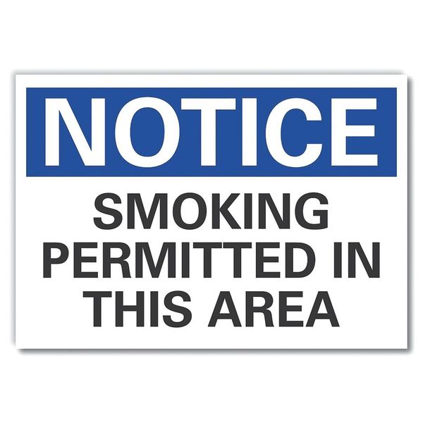 Smoking Area Notice Label, 7