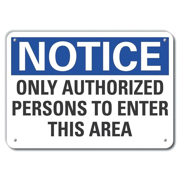 Only Notice, Aluminum, Reflective, 14
