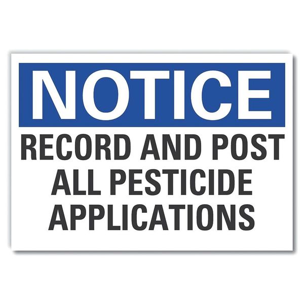 Chemicals Notice Reflective Label, 5 in H, 7 in W, English, LCU5-0207-RD_7X5
