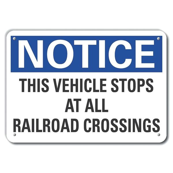 Plastic Traffic Safety Notice Sign7 in H10 in WVertical RectangleLCU5-0216-NP_10X7