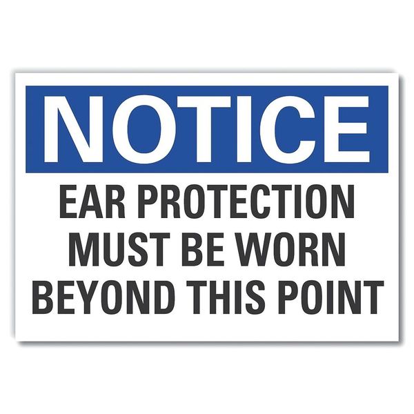 Hearing  Notice Reflective Label, 7 in Height, 10 in Width, Reflective Sheeting, Vertical Rectangle