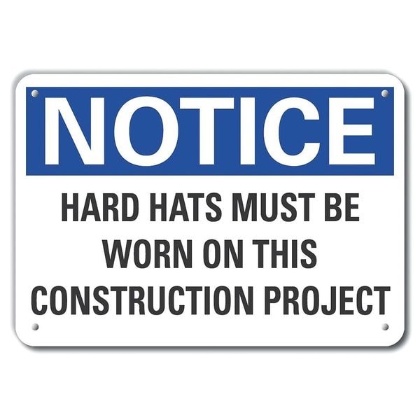 Hard Hats Notice, Reflectve, Alumnm, 10