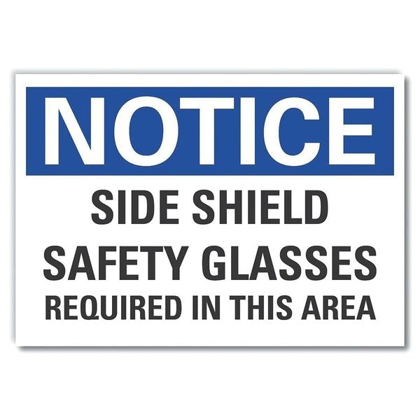 Side Shield Notice, Decal, Reflctv, 14
