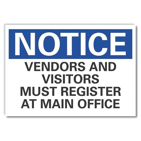 Vendors Notice, Decal, Aluminum, 10