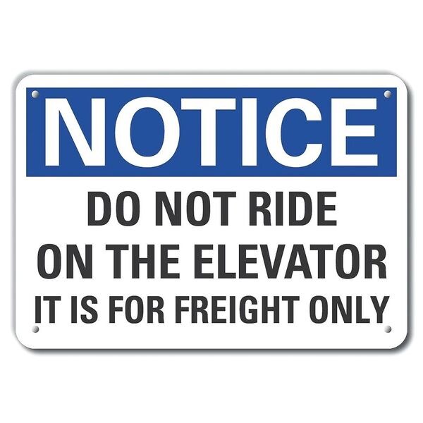 Notice Do Not Ride, Aluminum, 10