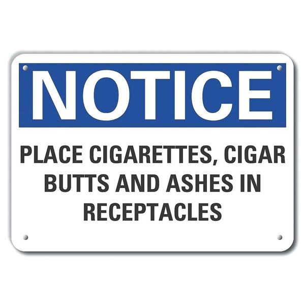 Aluminum  Cleaning Notice Sign, 7 in Height, 10 in Width, Aluminum, Vertical Rectangle, English