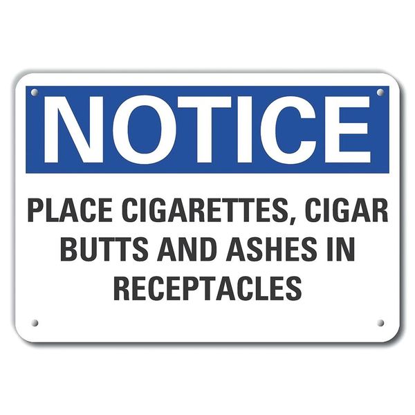 Aluminum  Cleaning Notice Sign, 10 in Height, 14 in Width, Aluminum, Horizontal Rectangle, English