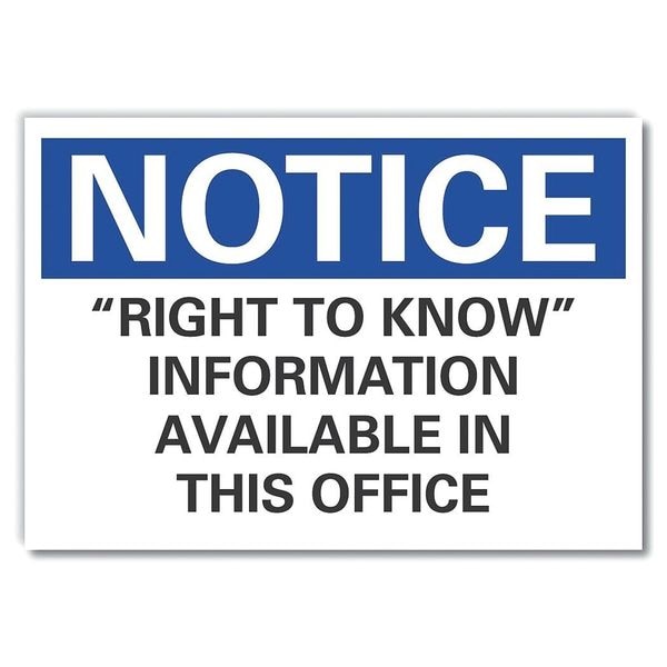Information Notice Labl, 5x7in, Polyester