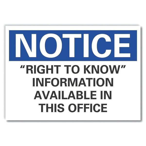 Information Notice Lbl, 3 1/2x5in, Polyes