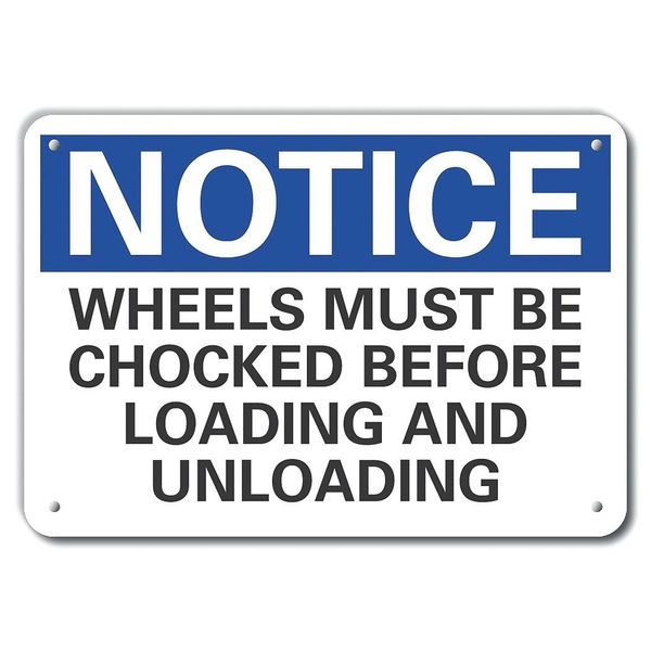 Notice Sign, 10 in H, 14 in W, Aluminum, Horizontal Rectangle, English, LCU5-0244-NA_14X10