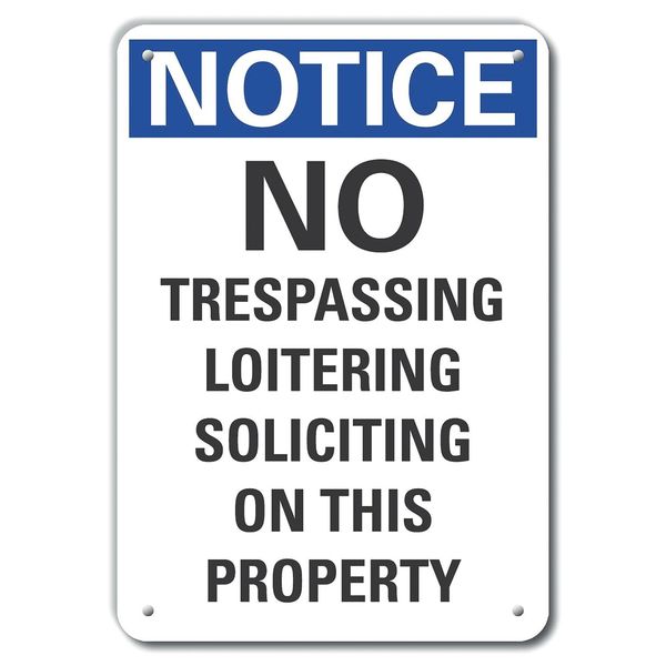 No Trespassing Notice, Plastic, 14