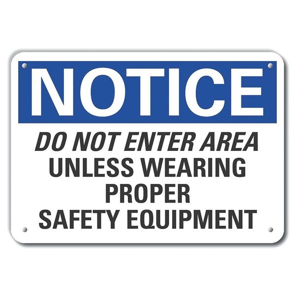Do Not Enter area Notice, Plastic, 14