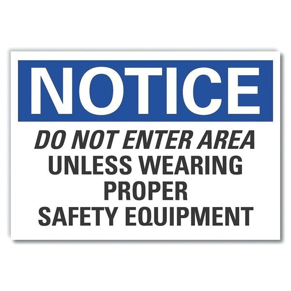 Do Not Enter Notice, Decal, Aluminm, 10