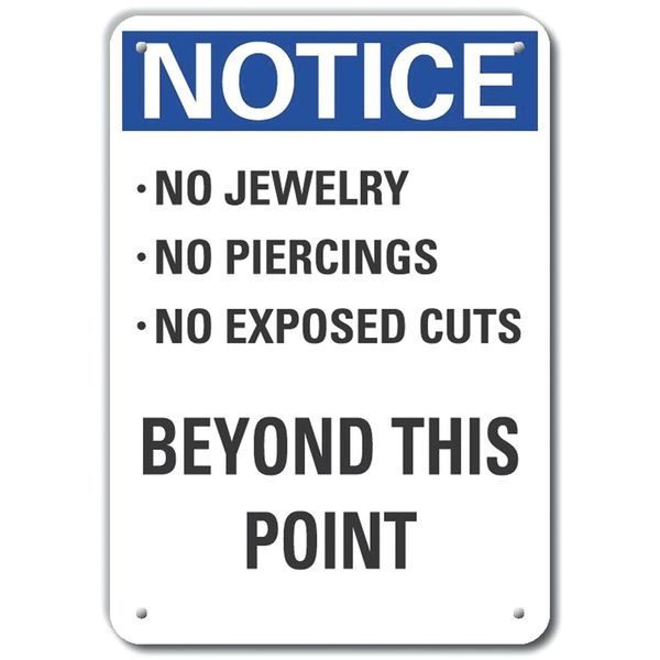 Reflective  Accident Prevention Notice Sign, 14 in Height, 10 in Width, Aluminum, English